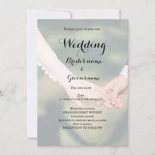 Invitation Fête de la mariée (Devant)