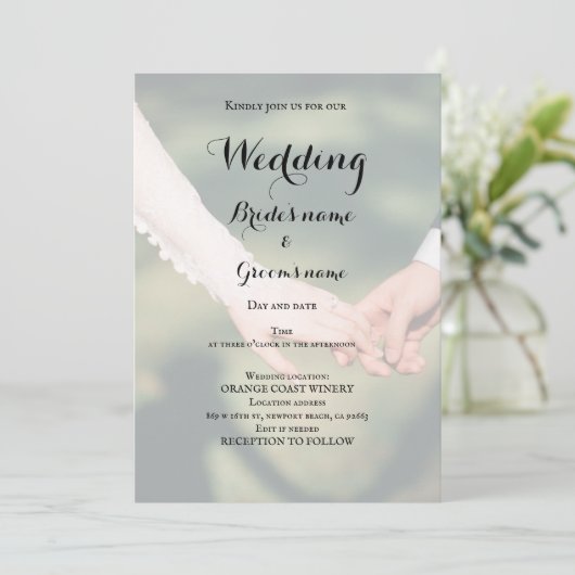 Invitation Fête de la mariée (Debout devant)