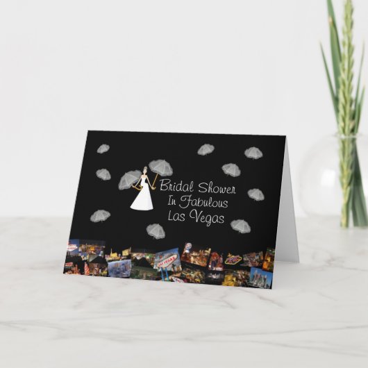 Invitation Fête de la mariée à Las Vegas fabuleux avec le (Devant)