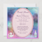 Invitation Fête de la mariée accrochante de lune d'Alice et (Dos)