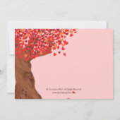 Invitation Fête de la mariée affectueuse d'automne de chêne (Dos)
