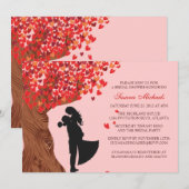 Invitation Fête de la mariée affectueuse d'automne de chêne (Devant / Derrière)