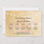 Invitation Fête de la mariée Bachelorette rose rustique (Devant)