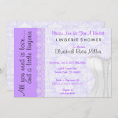 Invitation Fête de la mariée blanche mignonne de lingerie de (Devant / Derrière)