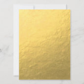 Invitation Fête de la mariée bleue de paon d'or (Dos)