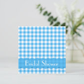 Invitation Fête de la mariée bleue de thé (Debout devant)