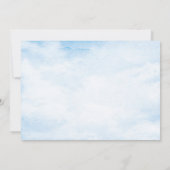 Invitation Fête de la mariée bleue rustique de phare (Dos)