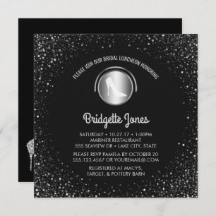 Invitation Fête de la mariée chic de déjeuner de chaussure