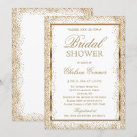 Fête de la mariée - confettis et blanc d'or