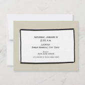 Invitation Fête de la mariée - couleur de coutume de robe de (Dos)