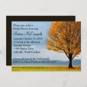 Invitation Fête de la mariée d'arbre d'érable d'automne de (Devant / Derrière)