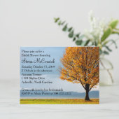 Invitation Fête de la mariée d'arbre d'érable d'automne de (Debout devant)