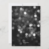 Invitation Fête de la mariée de blanc de noir de gris argenté (Dos)