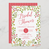 Invitation Fête de la mariée de fleur sauvage d'été (Devant / Derrière)