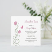 Invitation Fête de la mariée de fleurs de Lotus (blanche) (Debout devant)