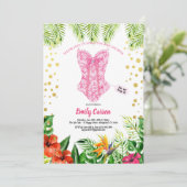 Invitation Fête de la mariée de la douche tropicale luau ling (Debout devant)