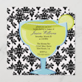 Invitation Fête de la mariée de margarita de damassé (Devant / Derrière)