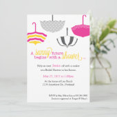 Invitation Fête de la mariée de parapluie (Debout devant)