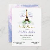 Invitation Fête de la mariée de Paris (Devant / Derrière)