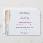 Invitation Fête de la mariée de plage de bascule électronique (Dos)