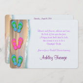 Invitation Fête de la mariée de plage de bascule électronique (Devant / Derrière)