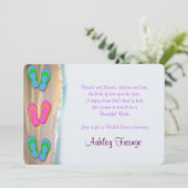 Invitation Fête de la mariée de plage de bascule électronique (Debout devant)