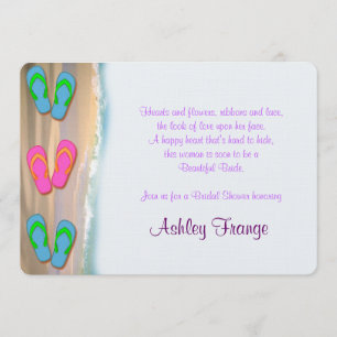 Invitation Fête de la mariée de plage de bascule électronique