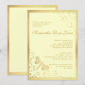 Invitation Fête de la mariée de Pointillism de libellule (Devant / Derrière)