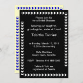 Invitation Fête de la mariée de TABITHA TORRINS (Devant / Derrière)