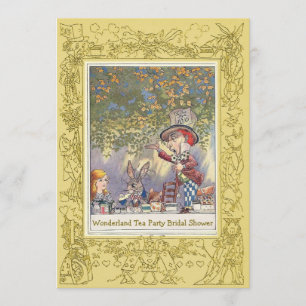 Invitation Fête de la mariée de thé du pays des merveilles du