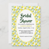 Invitation Fête de la mariée de vert jaune de citronnier (Devant)