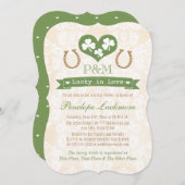 Invitation Fête de la mariée décorée d'un monogramme de (Devant / Derrière)