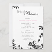 Invitation Fête de la mariée d'illustration de mode (Dos)