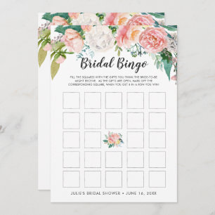 Invitation Fête de la mariée double face florale de