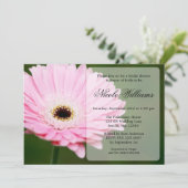 Invitation Fête de la mariée doucement rose et verte de (Debout devant)