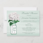 Invitation Fête de la mariée en bon état rustique de pot et (Dos)