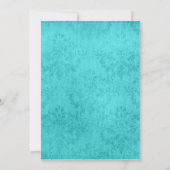 Invitation Fête de la mariée florale blanche de damassé de (Dos)