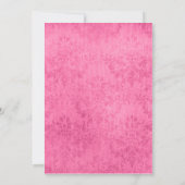 Invitation Fête de la mariée florale blanche noire rose de (Dos)