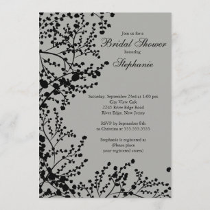 Invitation Fête de la mariée florale du souffle du bébé