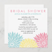 Invitation Fête de la mariée florale fraîche (Devant / Derrière)