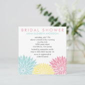Invitation Fête de la mariée florale fraîche (Debout devant)