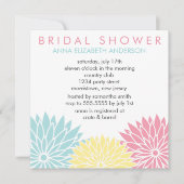 Invitation Fête de la mariée florale fraîche (Devant)