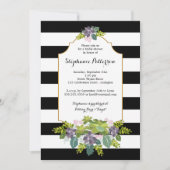 Invitation Fête de la mariée florale succulente douce de (Devant)