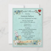 Invitation Fête de la mariée folle de thé du pays des (Dos)