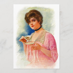 Invitation Fête de la mariée formelle vintage M&D