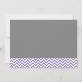 Invitation Fête de la mariée grise pourpre de robe moderne de (Dos)