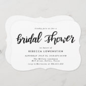 Invitation Fête de la mariée manuscrite décontractée (Devant / Derrière)