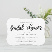 Invitation Fête de la mariée manuscrite décontractée (Debout devant)