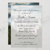 Invitation Fête de la mariée, mariage orienté de château (Devant / Derrière)