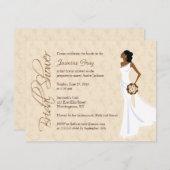 Invitation Fête de la mariée moderne de Champagne d'élégance (Devant / Derrière)